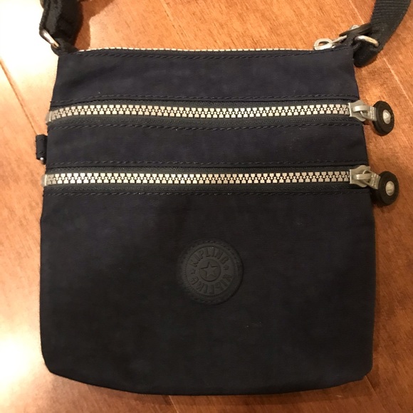 Kipling Dark Navy Blue 3 Zip Crossbody bag - Picture 2 of 4